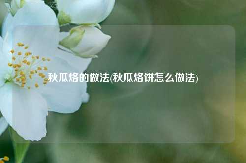 秋瓜烙的做法(秋瓜烙饼怎么做法)