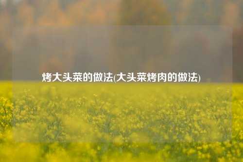 烤大头菜的做法(大头菜烤肉的做法)